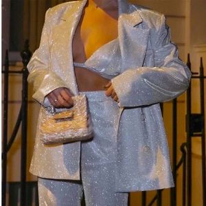 LE LIS COLLECTION Sparkly boyfriend style blazer Size Medium